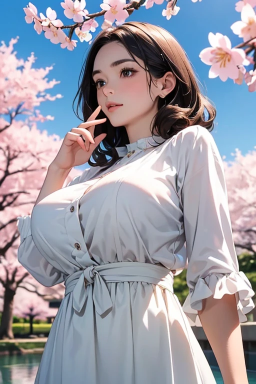 (masterpiece:1.2, Highest quality), (Realistic, photoRealistic:1.4), Ultimate beauty、mature、(Beautiful Features、Detailed lips, Beautiful eyes with attention to detail)、(Beautiful Teeth), blush, Captivating Gaze、masterpiece,(Highest quality,Hyper Detail)、 Natural Makeup,Looking at the camera、Looking up、alone,Cute woman in her 20edium breast、Short Bob Hair、(Bangs too)、Mysterious Beauty, Perching on the clouds, (Fantasy Illustration:1.3), Captivating Gaze, Seductive posture, The charm of another world, Mystical Sky, (Written by Luis Royo:1.2), (Yoshitaka Amano:1.1), ((moon 夜)), pastel colour, (Cloud Detail View:1.3), Outdoor、palace、 (Detailed catsuit、Gingham check pleated mini skirt、Lace frilly panties、Black Choker、Earrings、(topless:1.6)), Side Lock, (Midnight background, full moon、Fantasy、cherry blossoms、petal)、(Wet hair、Wet skin:1.3)、(Semen is on it:1.5)、(Extra Bust Up Shot:1.2)、(Shot from above)、(I'm worried、Open your mouth:1.2)、(Wave your hand)
