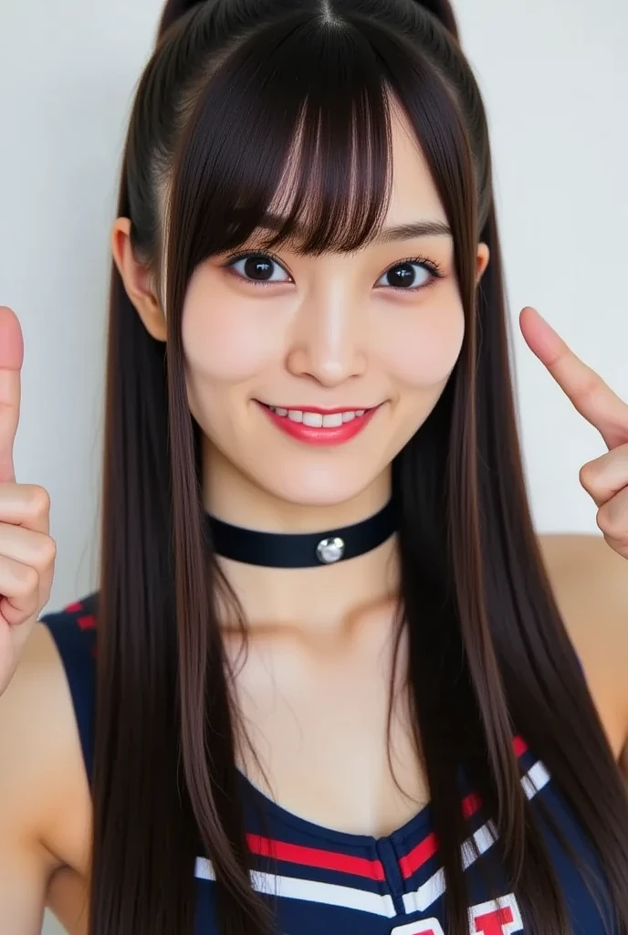 Japanese female, (underweight), (flat chest best quality:1.5), 30 years old, (cheerful grin:1.3),
(black leather jacket), (red bodysuit), Modern red light district, prostitute