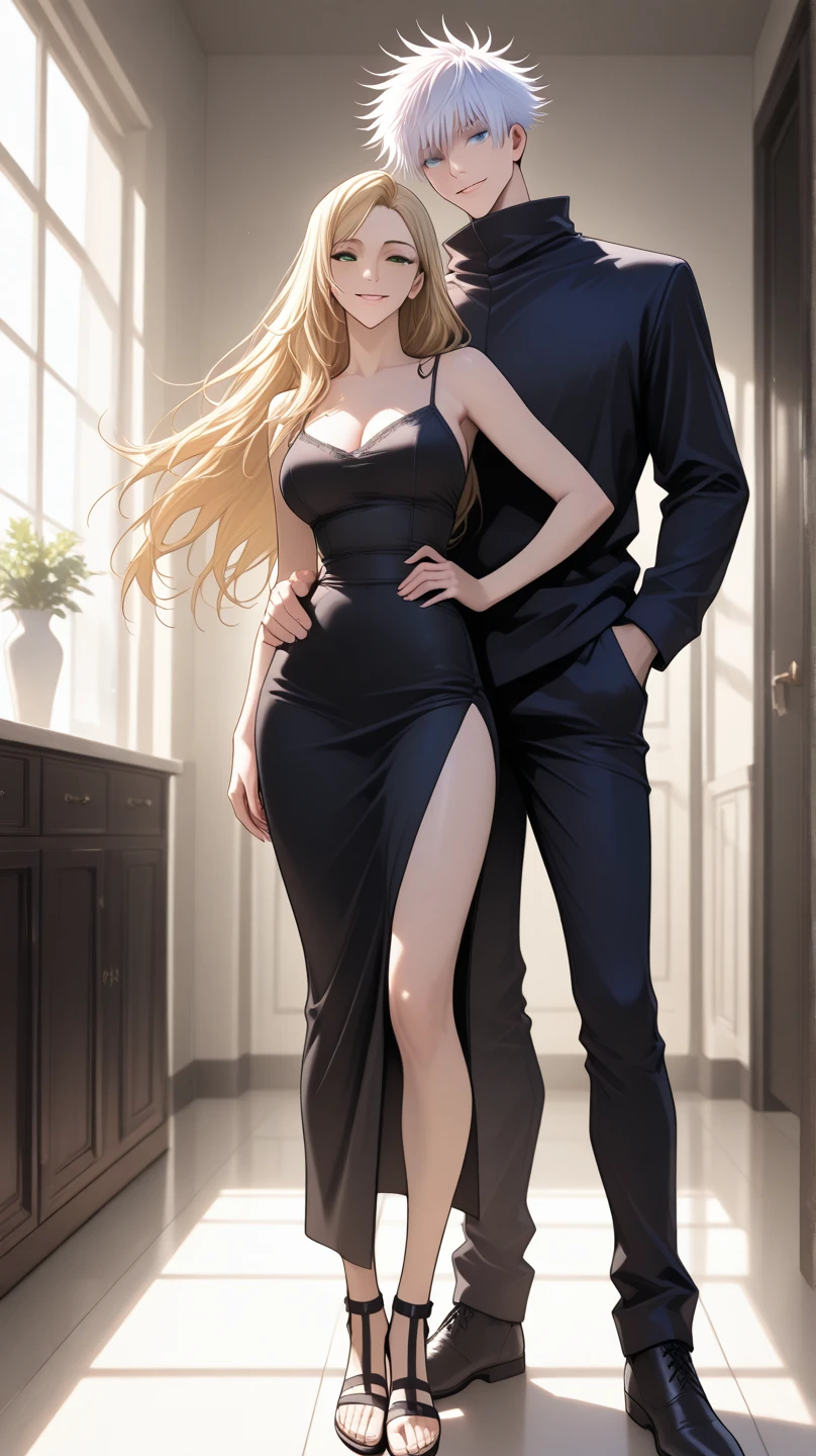 Hermosa chica rubia muy sexy con tetas muy pero que muy grandes, enormes. Facing the wall and only with an open white shirt and with a handsome boy behind him holding him by the waist.