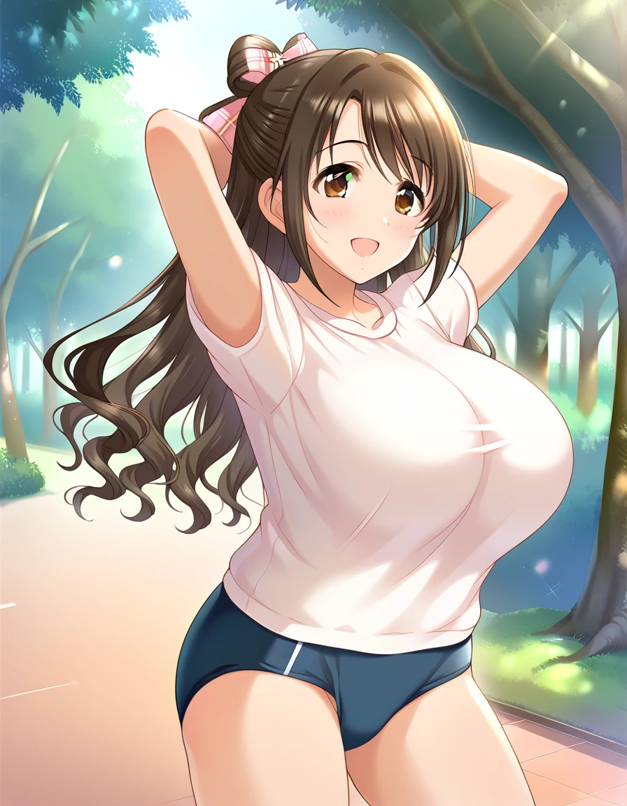 (masterpiece), best quality, (16k), expressive eyes, perfect face, lady, 1 girl, solo, huge breast, navel, BREAK, (((topless))), (((wet cobalt blue solid pencil mini skirt))), bare arms, bare legs, shiny skin, wet body, BREAK, outdoors, in the waterfalls jungle forest, wading, BREAK, brown hair, wet hair, Lower ponytail, brown eyes, :), BREAK, standing, (upper body), (from front),