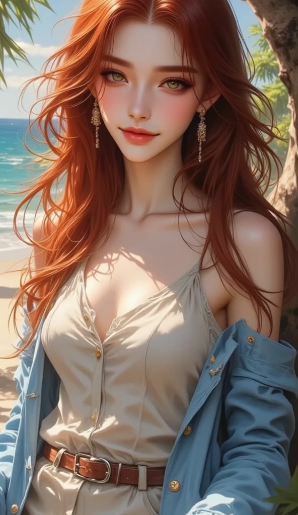 MDNN, (резкая фокatсировка:1.2), Portrait, attractive young woman, (beatiful face:1.1), 詳細な目, Сочные гatбы, (eye make up:1.2), (close body:1.2), wearing (Floral dress:1.2) at (Beach:1.2). (Morning sunlight:1.2), глatбина резкости, bokeh, 4k, HDR. by (James C. Christensen:1.2|Jeremy Lipking:1.1).