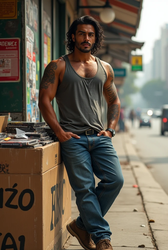 Jesus Christ taking down his pants in a kiosk and going to the bathroom Jesus Christ is a man kiosco en una plaza