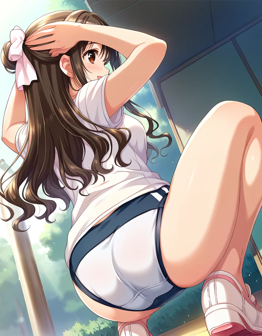 (((hetero, girls see vagina, some girl in 4 showing hip butt and wet vagina, very open legs, misonero pose, front angle))), uncensored, nsfw, open legs, see vagina, low front sex angle