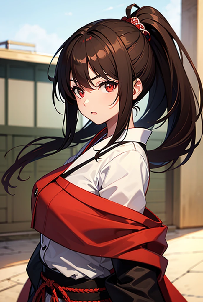(masterpiece、highest quality:1.6)、Alone、Tai Lunguo、(simple background、dark red background、monochrome、dark red theme:1.2)、official art、Key Visual、8K、confusion、whole body、(Unique hair、Oversized Hoodies) 、hot pants、arch back、short torso:1.2)、belly button、thighs、cowboy shot、HDR、sharp focus、High resolution、most detailed、very detailed、very detailed、finely、detailed eyes and face、sharp pupils、real student、one person、Red and white contrast、one person、put one&#39;s hand in one&#39;s pocket