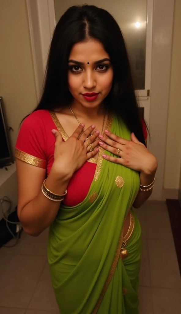 gorgeous naked seductive sexy lustrous woman, smooth body, great physical measurements, NFSW, Topless, Naked glossy body with detail realistic features, pale skinned, Pakistani-Bangladeshi racial feature,