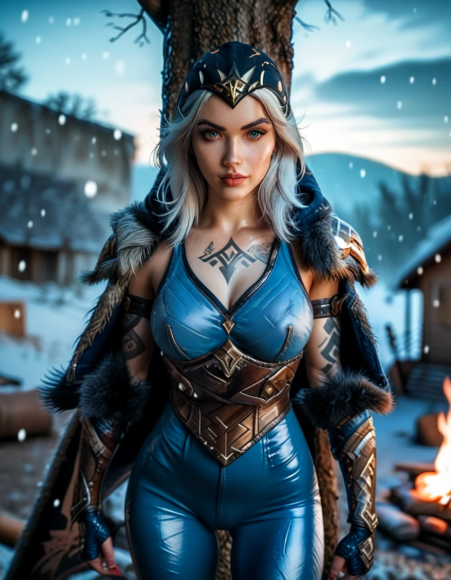 A suffering beautiful blonde girl with blue eyes, held by the tentacles of a monster, wearing a tight leather top, leather panties, leather and fur boots, with a nice butt and beautiful breasts, ultra-detailed, (best quality,4k,8k,highres,masterpiece:1.2),ultra-detailed,(realistic,photorealistic,photo-realistic:1.37),extremely detailed eyes and face,longeyelashes,intricate details,dark and moody atmosphere,dramatic lighting,striking colors,cinematic composition