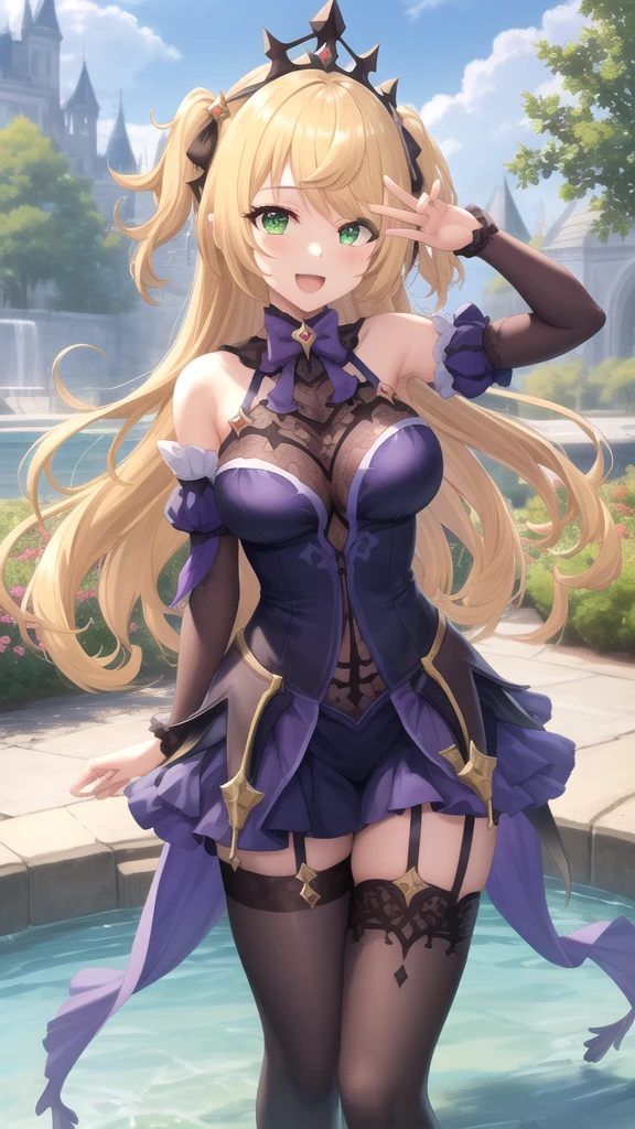 Morning Glow Forest、The chest is large、The waist is normal、Chestnut Hair、Blue Eyes、The woman is cute but a little sexy