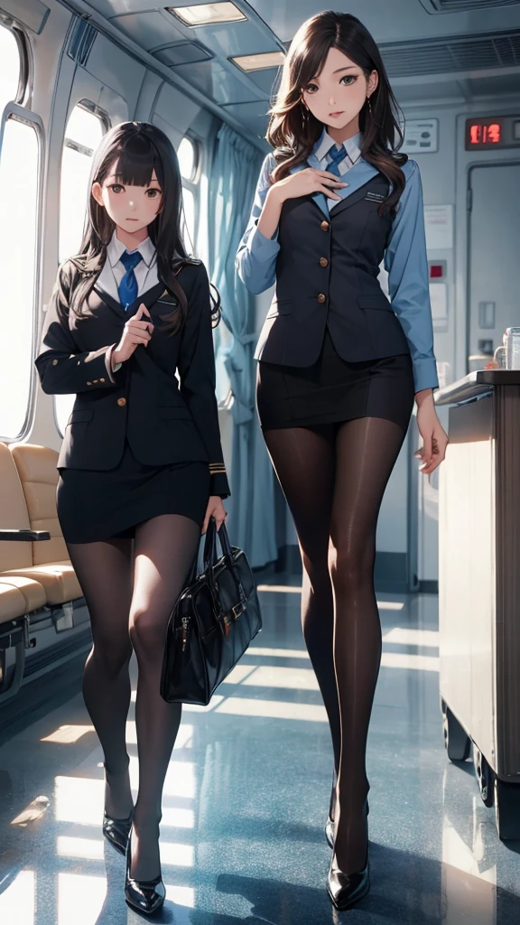2girls, 16 K, Best Quality, 超A high resolution, School uniform, Train interior, is standing, Full body, Legs, thighs thighs thighs thighs, (Panties:1.2), Skirt lift, lifted by self, look looking at viewer, Full smile, Black Short Bob Hair, BREAK,Blonde long hair, JK train opposite ,Realistic, Lips, Slender thighs, Slender legs,
Open knees, up looking_Down,from a_Above,
