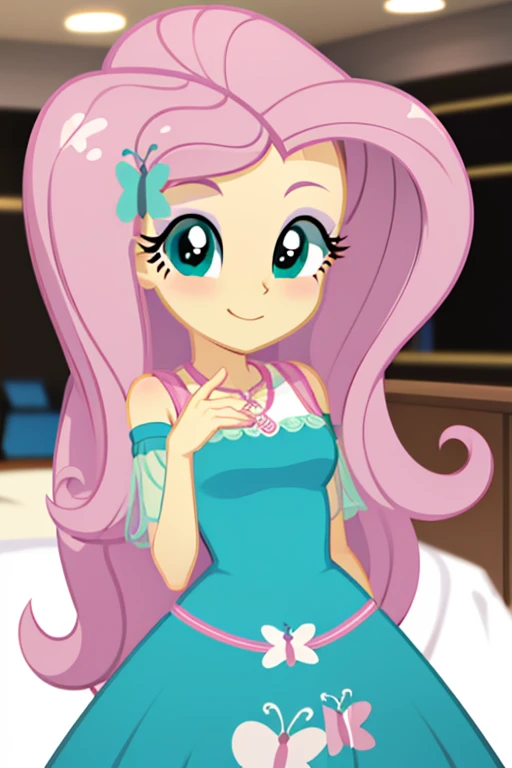 Fluttershy, sexy dress,upskirt, cute panties, sexy panties, Fluttershy Equestria girls, blushing, smiling cute, Fluttershy, cuerpo completo, high resolusion