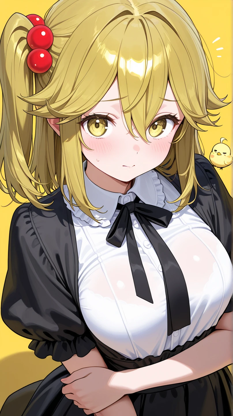 (Masterpiece, Best Quality:1.3), (absurderes, high resolucion, The ultra-detailliert), 2others, couple, 1boy with 1girl, mature, (Height difference1.34), NSFW (New South Wales) (New South Wales), sexual harassment, nipplestits, different hair colors, happy, love,upper half body, long hair girl, Blonde and dark hair, Fantasy, springtime, a garden, closed mouth, 1Boy, male, Man with a, guy,Testosterone, alpha, Alpha Male, Handsome, Green hair, Very short green hair, Black eyes, sharp eyes,serious face,