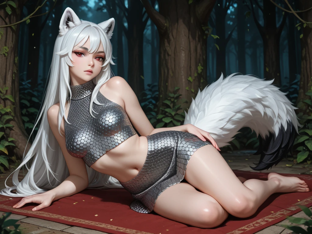 ((((White fox with 9 tails))))