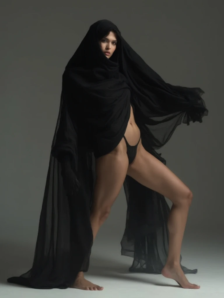 ((Marian Rivera)), 30 years old , ((breast:1.4)), full body shot, slim body, ((yoga exercise)), ((dynamic Yoga posed)),  beautiful young lady, Nikon Z 85mm, ((best quality)) ((masterpiece)), intricate detail, sharp focuasterpiece:1.37), (photo, photorealistic:1.37), (ultrahigh-res),Full Body, view from back, slow motion, (insanely detailed, bloom:1.5), (highest quality, Alessandro Casagrande, Greg Rutkowski, Sally Mann, concept art, 4k), (analog:1.2), (high sharpness), (detailed pupils:1.1), detailed face and eyes, Masterpiece, best quality, (highly detailed photo:1.1), photographed by Canon EOS R6, 135mm, 1/1250s, f/2.8, ISO 400, Realistic, 8k, ((masterpiece)), professional, realistic, real life, hyperreal, photorealistic, fine detail, best quality, very Detailed CG unity 8k wallpaper, perfect artwork, Full body, shiny hair, glowing eyes, shiny skin, realistic, perfect female hourglass figure, thin waist, wide buttocks, looking at viewer, extremely delicate and beautiful,  perspective, revealing buttocks, perfect collarbone, golden ratio face, realistic facial expression, (exquisite detail, makeup, (exquisite beautiful exquisite face, delicate and beautiful eyes, a face with perfect proportions, high-detailed skin,((wearing super transparent tight long T shirt and super transparent long pants with closed hijab)),at gymnastic room,  dynamic posed, no mask,