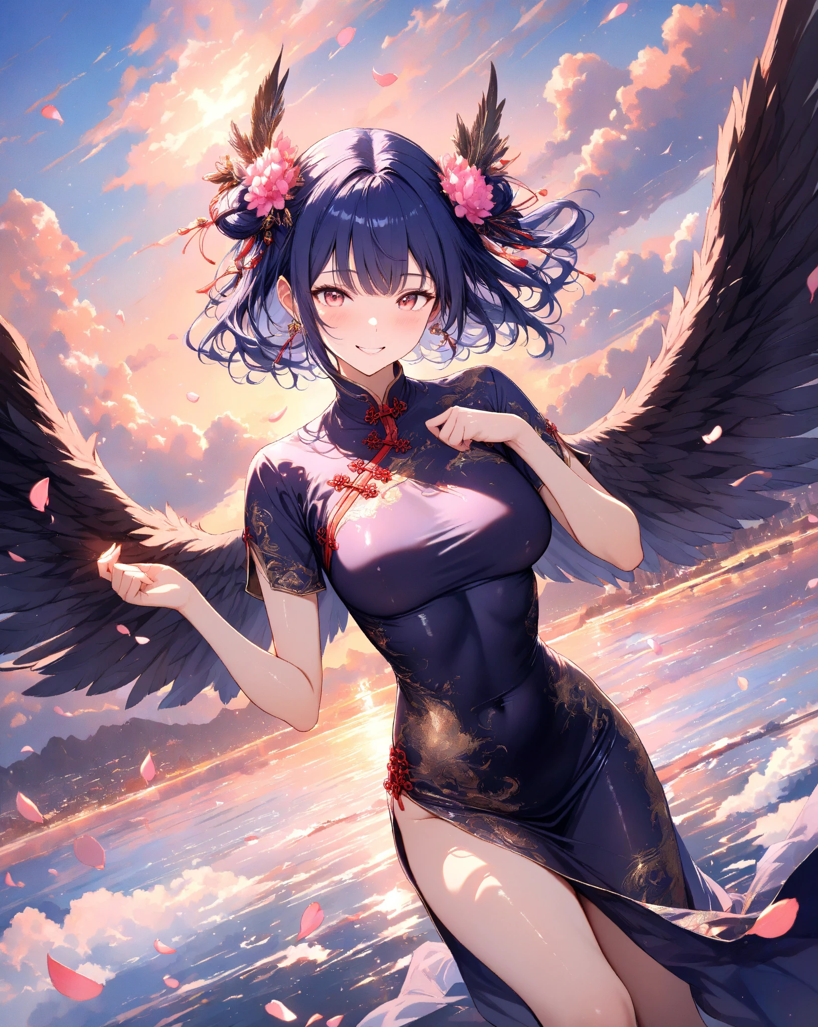 close-up, big eyes, eyes, complex eyes, unique pupils, unusual pupils,starry sky, stars in the background, shining halo,((ultra detail retina:1.5)),embarassed, (midriff),((ultra detail eyes:1.5)),((extremely detailed CG unity 8k wallpaper,masterpiece, best quality)), ((ultra-detailed:2)),(best illumination, best shadow, an extremely delicate and beautiful),(extremely detailed CG unity 8k wallpaper,masterpiece, best quality, ultra-detailed),(best illumination, best shadow, an extremely delicate and beautiful),floating, [(dynamic angle,((1girl)):1.2,(blue:1.3+green+orange) scales:1.2+fire:1.3),(long blue hair:1.2+long green hair+long orange hair:1.3),red eyes,dynamic pose,(wings),scaly white armor,sharp claws,snarling,aggressive look):0.75], [ :(smoky mountains,foggy atmosphere,(flying embers),sky adorned with stars,misty clouds,illuminated by fire):0.4],HDR (High Dynamic Range),masterpiece, top quality, best quality, official art, beautiful and aesthetic:1.2), (1girl:1.3), extremely detailed,(fractal art:1.2),(colorful:1.2)(flowers:1.3),highest detailed,(zentangle:1.2), (dynamic pose), (abstract background:1.3), (shiny skin), (many colors:1.4), ,(earrings), (feathers:1.5),(masterpiece, sidelighting, finely detailed beautiful eyes: 1.2),dynamic angles, vibrant colors, stunning scenery,side shot :1.2, beautiful burmese woman with slender abs: 1.3, (casual hairstyle, big breasts: 1.2), bikini, indoor, super detailed face, detailed eyes, double eyelids