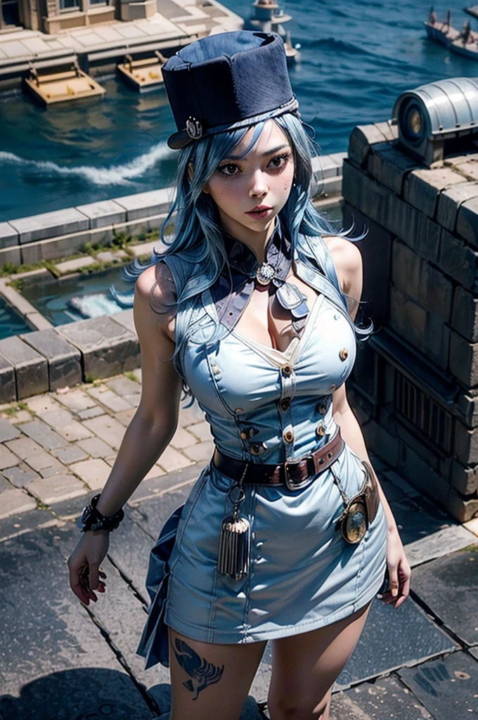 (8K,masuter piece:1.2、top-quality)、(Live action、Intricate details)、(1 milf、独奏、The upper part of the body、Colossal tits) Blue Cyberpunk Costume、a blue skirt enticing Avant-garde、Experimental appearance: Blue bob hair、real looking skin A sexy Dramatic makeup、: Rebel、Anti-system、Provocative Location: Deep in the mountains、A smile Underground Music Scene Hobbies: holding swords、battleing Wielding a sword values: individuality、authenticity、Creative Expression Inspiration: Punk rock music、Counterculture icons、avant-garde art movements Personality traits: boldness、boldness、Unconventional。