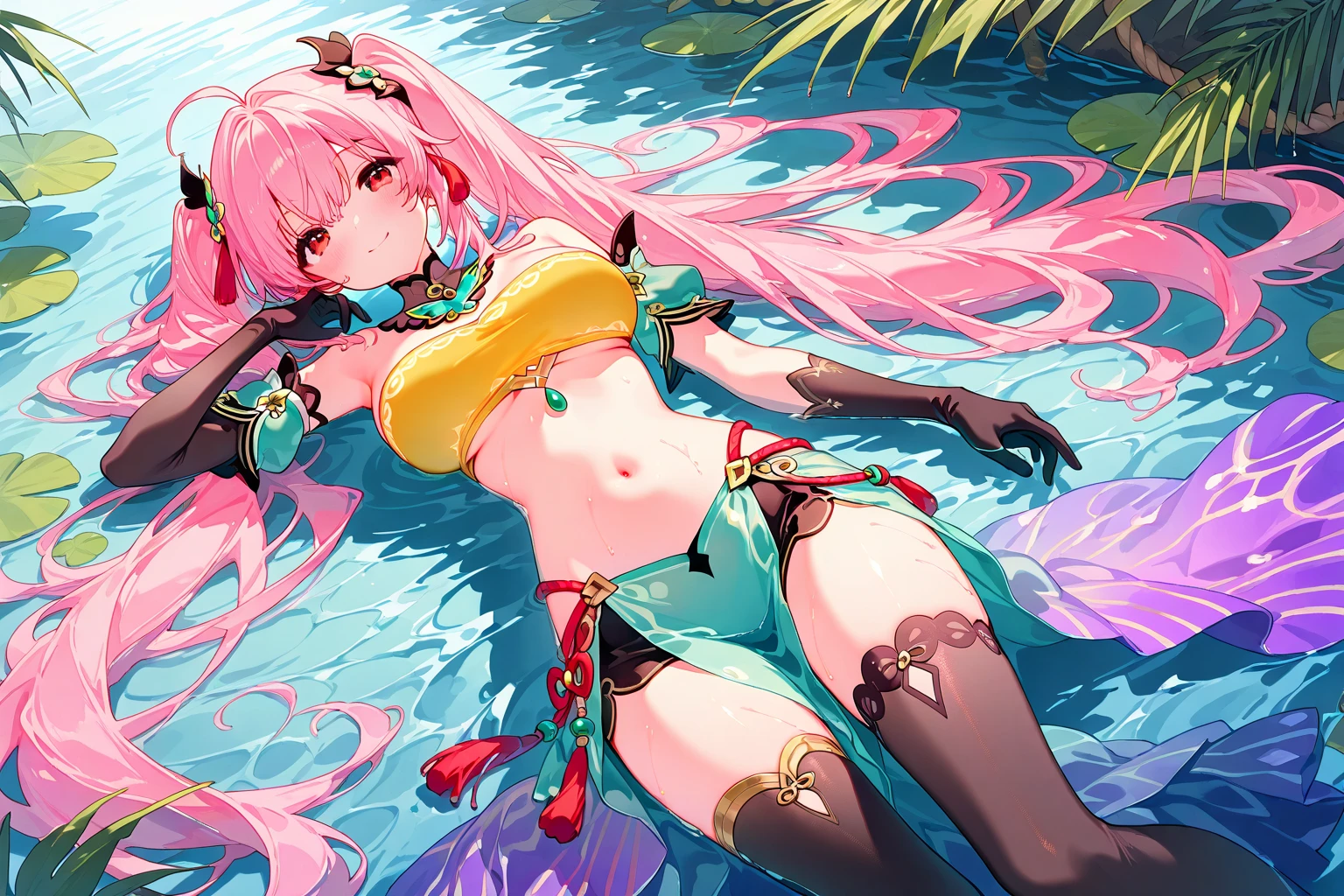 Estilo anime:1.3,figura de corpo inteiro:1.3、mulher adulta:1.3、(((corar:1.3)))、(((Sobrancelhas finas、stare:1.3))),(((EU&#39;estou envergonhado:1.3)))、summer sea and sunset:1.3、suor:1.3,(((clavicle:1.3,、wearing a loose shirt over a swimsuit:1.3)))、(((sorriso:1.2)))、bonitinho、(((cor preta、three short hair)))、loiro