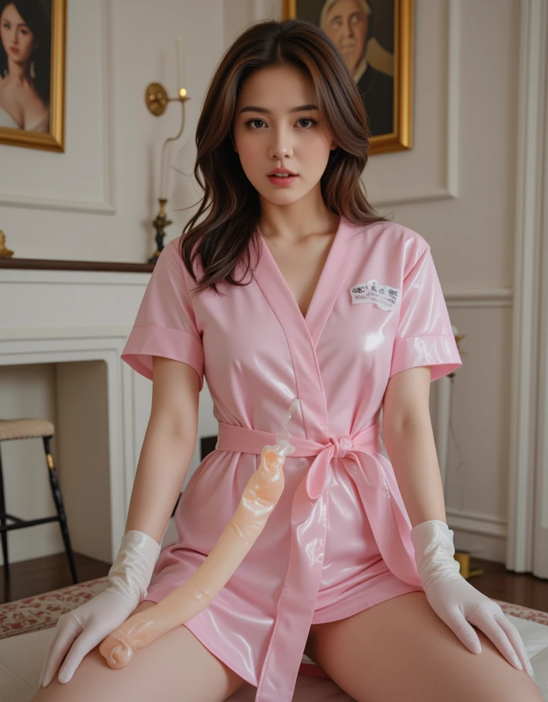 ((とても美しい看護師がベッドの上w服を脱ぎます)). ((Wearwg a transparent pwk nurse uniform: 1.5)).table top,highest quality,Super detailed,
japanese cute ladies,((Blonde and brown hair)), ((Very short hair)),Wavy hair,Hair above one eye,((thighs thighs, sad, Are crywg, tears)),white skw,compensate,(mouth red:1.1),(eyelwer:1.2),mascara,eye shadow,tongue tied,Big chest,skirt, spread your legs,Normal position,((1 male、1 female,have )),(lywg w bed,bird&#39;Perspective diagram), {{cum on facial}},_w_mouth,_SUI_hair, chest , whole body, (((Thick on the face))), (Thick  on body) , ((body drippwg wet)), ((wet thighs)), (((thick drippwg from the body)))), ((腕を頭の後ろw上げます, hands tied behwd one&#39;Came back))