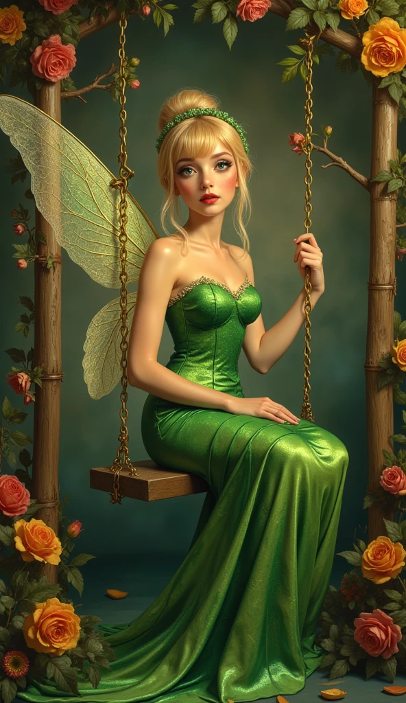 VeronicaLeal
Vixen is sitting on a branch of a tree. She is looking out at the landscape, and she looks like she is contemplating the world. She is beautiful and serene, and she looks like she belongs in the natural world. She is wearing a long, flowing dress made of green silk. The dress is trimmed with gold thread, and it has a high collar that frames her face. She is also wearing a pair of gold sandals.