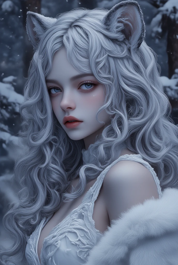 artstudt, (official art, extremely detailed CG unity 8k wallpaper),(1girl:1.3),beautifully detailed eyes, detailed fine nose, detailed fingers, (8k), (best quality), ( masterpiece:1.2), (realistic), ( photorealistic:1.37), extremely detailed
1 snow goddess, surrounded by white flowers and snow, wearing a gorgeous white dress with detailed ornaments on her head, extremely detailed, high quality skirt <lora:add_detail:0.5>, white hair, long hair, (no animal),
<lora:BJD_20230725223240:0.4> <lora:SnowGoddess-000010:0.7>