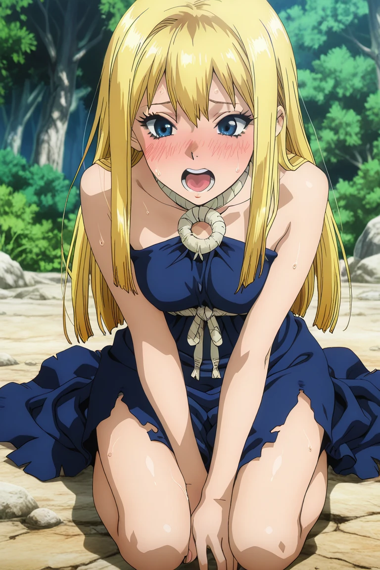 ((best quality)),((highly detailed)), masterpiece, absurdres, detailed face, beautiful face,(detailed eyes, deep eyes),((dynamic pose)), 1girl, Mimosa,, long hair, boots, orange hair, green eyes, wavy hair, blunt bangs,very large chest, very large butt,looking at viewer, tank top, dolphin shorts, anime, closed_mouth, night sky, beach, arms behind head, spread armpits, contrapposto, (cowboy shot:1.5), smile, wet armpits,saliva,mouth saliva