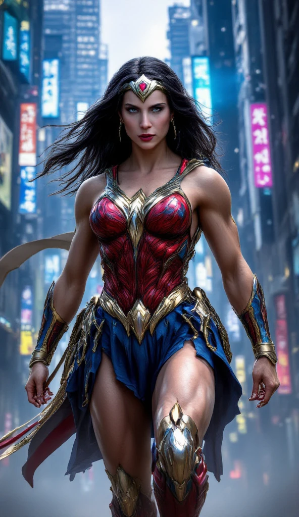 a muscular man with a chiseled jawline, blue eyes, and wavy black hair, wearing a tight blue and red superhero costume with a bold "S" symbol on the chest, flying through the sky with rippling cape, dramatic lighting, epic cinematic composition, photorealistic, 8k, high detailed, intricate, vivid colors, dramatic lighting, dramatic shadows, powerful, heroic, cinematic, inspiring, (best quality,4k,8k,highres,masterpiece:1.2),ultra-detailed,(realistic,photorealistic,photo-realistic:1.37)
