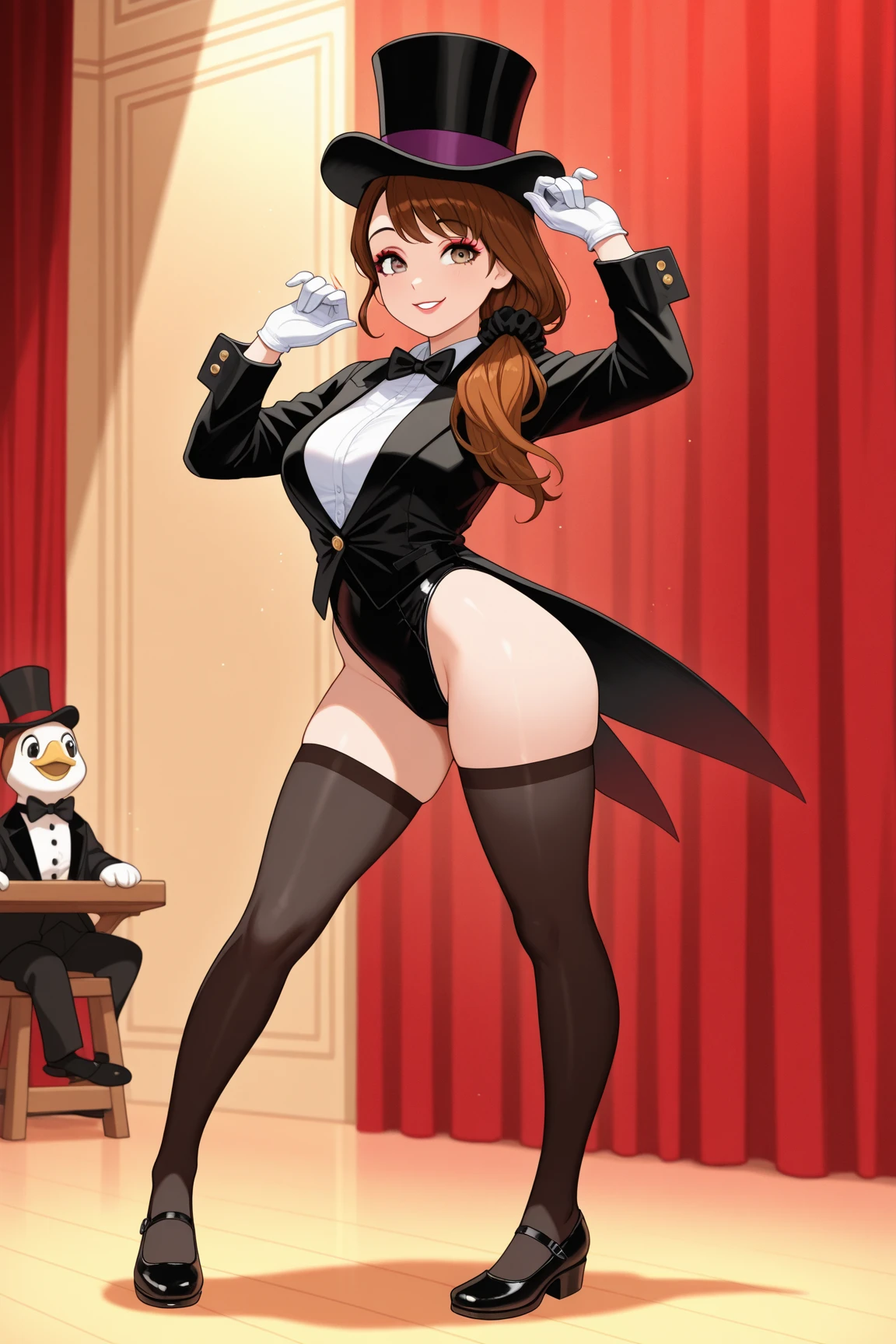 (masterpiece), best quality, expressive eyes, perfect face, lolabunny, 1 girl, alone, furry female, bunny ears, bunny girl, animal nose, short black thigh-high dress, short black thigh-high miniskirt, black women's shoes, black high heels, high heels, gray belt, collar black, strapless, bare shoulders, sexy, blue eyes, body fur, standing, sleeveless tail, bunny teeth, full body, seductive pose, sexy and sensual body, mature body, seductive, seductive and flirtatious look, Alone, one person, 1 girl, seductive and sensual body, porn, One hand on the waist, one hand behind the head, legs crossed, Modeling, 8K, high resolution, good quality, Skinny and sensual body, sexy model body, Serious look and smiling, Big breasts, 2D, Attractive body, athletic body, human body, Sexy black collar , posing, modeling, sexy, sensual, beautiful, attractive, beautiful, beauty, Sexy Thigh High Mini Skirt, Sexy and sensual black dress, Skinny and sexy legs, sexy and sensual legs, One hand on the waist, one hand on one leg, Athletic body, makeup, makeup, makeup, Smiling, 2D, Posing in a hotel, posing in a hotel room, in a room , Posing on the left side 