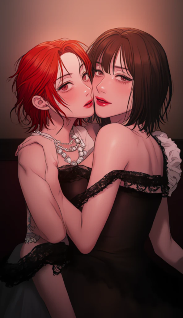 (Best Quality,4k,8K,hight resolution,Masterpiece:1.2),Ultra-detailed,(Realistic,Photorealistic,photo-realistic:1.37),Fantasy,a boy and a girl(rinko_iori, naked body,  huge breasts), Standing side by side,Boy with short red hair,Girl with long dark blue hair,Location in the courtyard. Fantasy Outfits. Magic Costumes. em. The Magic Castle. the kiss. Guy kisses girl. GIRL LONG DARK BLUE HAIR. Guy with red hair. ((Guy with red hair)) A guy with short hair. the kiss. Dynamic posture. Pumped Up Guy. Couple in love. Passionate kiss