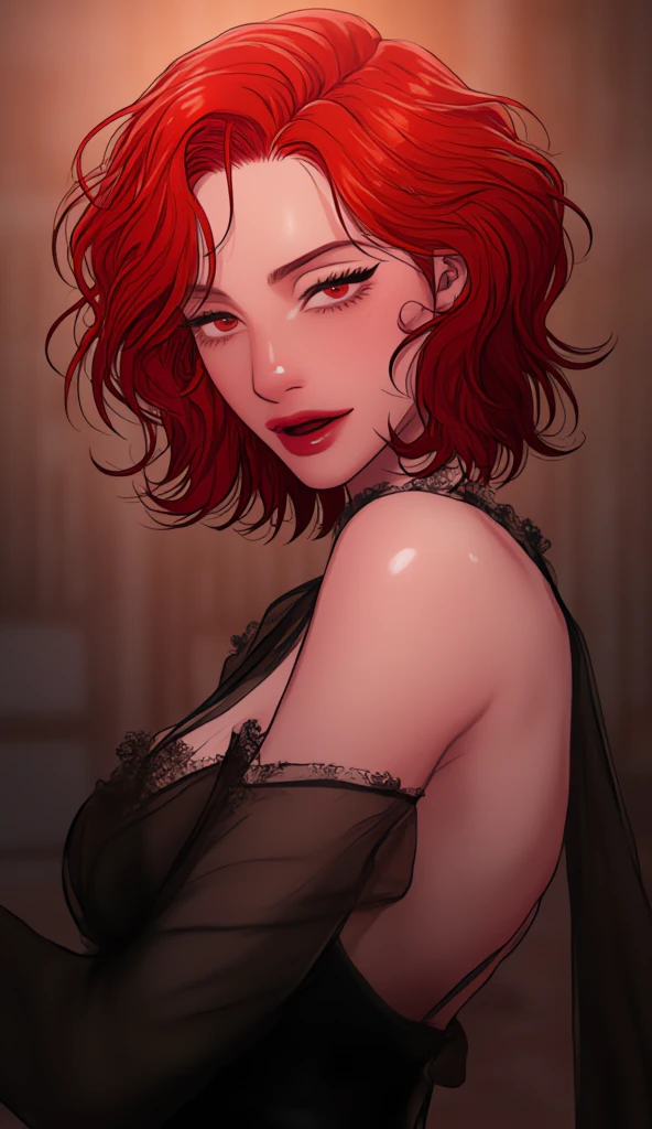 A closeup of a woman in a black top and a black bra, estilo de arte de charlie bowater, Estilo Charlie Bowater, retrato de vampiro, arte do personagem charlie bowater, Alena Aenami e Artgerm, Neoartcore e Charlie Bowater, Charlie Bowater cores ricas e profundas, lazy art style, Artgerm e Tom Bagshaw