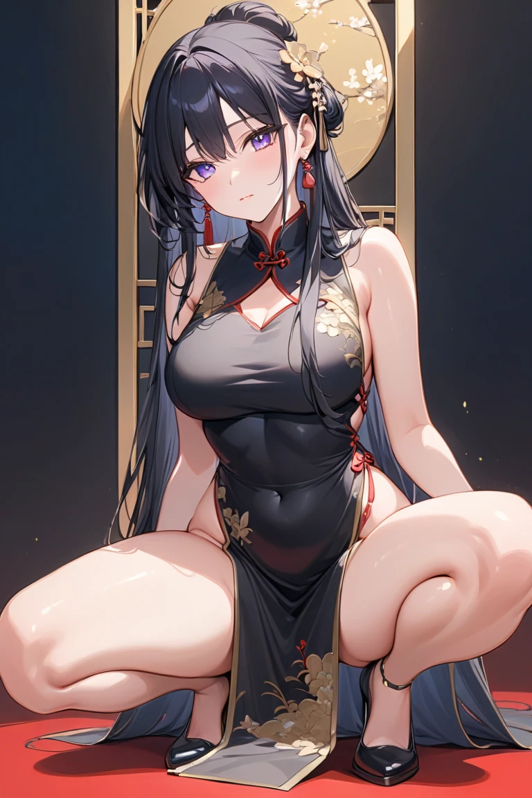 ((8k, masterpiece, best quality)), ((super high resolution)), (photo realistic), best shadow, (sharp sketch, illustration:1.2), high detail, very detailed, (nice hands, perfect hands), (POV, face focus:1.4), ((1girl)), beautiful girl, 18 years old, glossy blue eyes, (black long hair:1.5), (big breasts:1.3), (smile:1.2), (glossy white skin:1.4), (view from front:1.3), (very slender:1.3), (cute face:1.3), (look at viewer:1.4), neon light, (in the midnight downtown:1.3), (flower printed black china dress:1.4), (prostitution:1.2), (standing:1.3), (tattoo on arms:1.3)