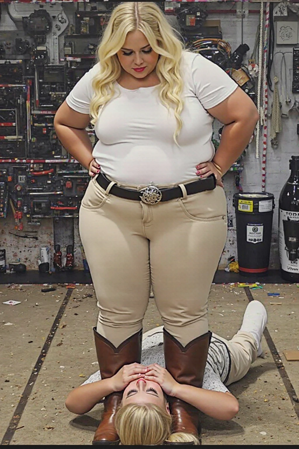 (1femboy chatting with elderly granpa geezer bystanders), very very very beautiful blonde femboy, naughty face, femboy-cowgirl at wild west frontier, stupid blonde twintails hair, bikini top, flat chest:1.5, (unbuttoned denim-hotpants with bulge), I'm unzipping my pants revealing glimpse of pubic hair:1.5, (my arms behind my head), cowboy boots, fullbody pose, cowboy shot, surrounded by wildwest frontier town vibe, outdoor, skin glistening, sharp quality, I can't believe you're a tranny, (oily sweaty skin), break, gangbang, blackedscene, blkd, ((with african_nigga)), I'm cozying up hugging with fat_niggas, fat_nigga gripping my bulge:1.5, niggas groping on me, (surrounded with all-nude naked black men), (imminent_gangbang), (imminent_rape)