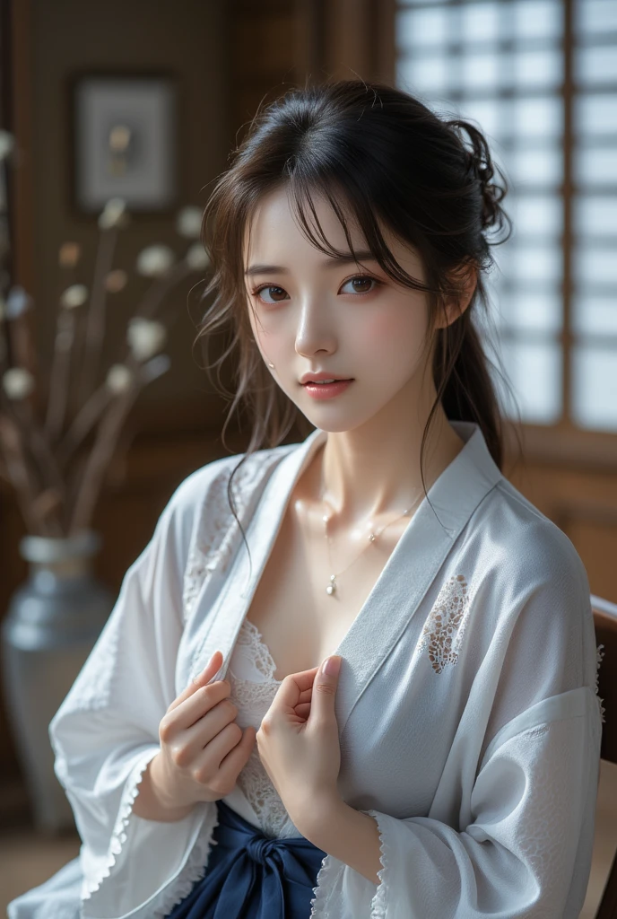 1 girl,Beautiful, Floral Pattern, Radiant Skin, Seductive gaze, Decorative clothing, Natural Lighting, Shallow to see deep, Romantic environment, Dreamy pastel tones, Peculiar details, Film shooting,(8K, original photo:1.2), best quality, Ultra-high resolution,CG Unity 8k Wallpaper,masterpiece,best quality,Very detailed