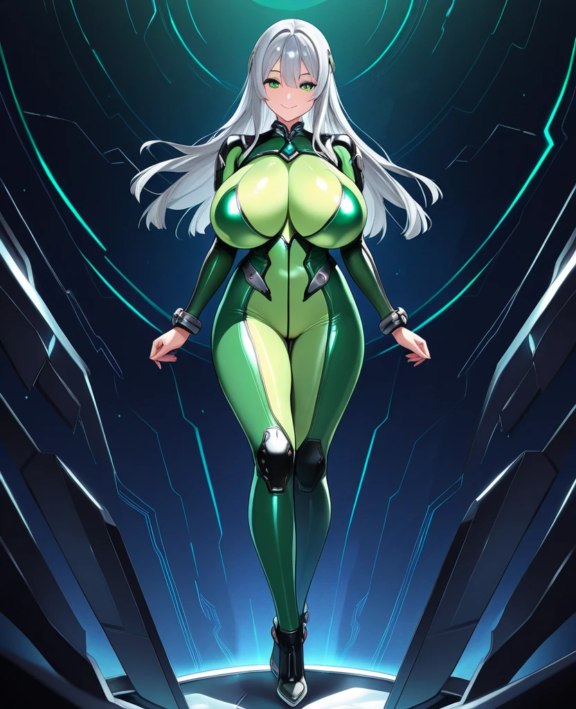 (((best quality))), ((ultra-detailed)), (((masterpiece))), (illustration), ((an extremely delicate and beautiful)), ((super detail)), ((high resolution)), (((nsfw))), ((cybernetic)), (futuristic), fantasy, (seductive), (((erotic))), (((20 years old))), (pussy juice), camel toe, ((((ultra-huge breasts)))), (maid), (android), delicate metal decorations, gleaming skin, shiny body, two legs, ((female masturbation)), soaking wet, breast focus, ((tall)), slender legs, ((big round eyes)), cute eyes, drooping eyes, very light makeup, biopunk, (dark cybernetic and futuristic background), ((adult)), in stasis tank, right hand on the clitoris and left hand on the breast and no other hands are exist, two hands, in suspicious broken laboratory, electrical shining line on the body, (open legs), five fingers, no extra hands, seductive smile, single side braid, shoulder length hair, ((slender)), (elderly), slime suit, slime girl, melting,