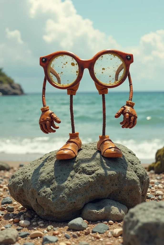Sunglasses holding a wait from the top of the leg