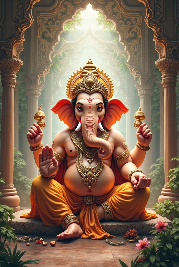 Ganpati decoration with Olympic