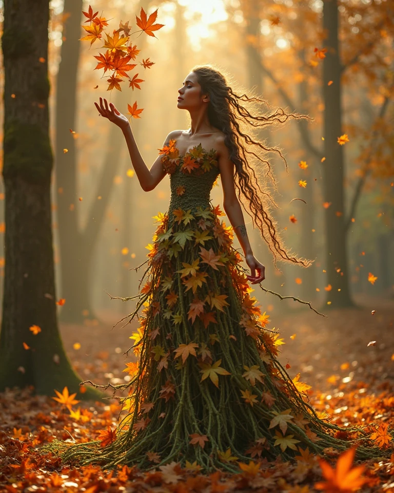 windy,Fallen Leaves