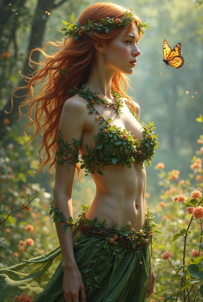 Sleeping Forest Princess in a bikini