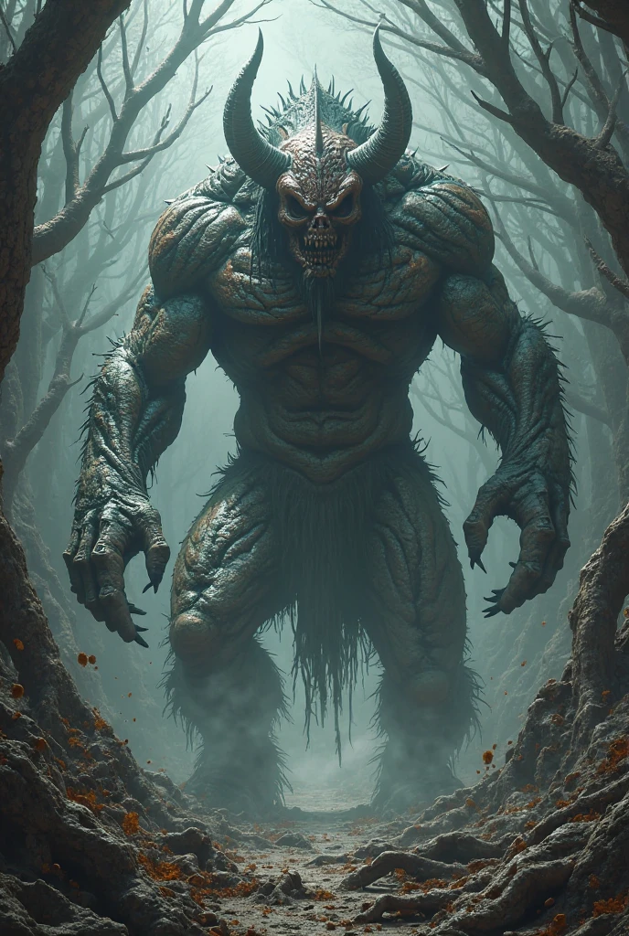 A photo of a (colossal swamp beast:1.3), towering over a (lone wanderer:1.1), vibrant green moss on scales, (glowing eyes:1.2), misty marshland, (jagged mountain backdrop:1.1), ethereal light shafts, serene water stream, (ancient trees:1.1), tranquil yet foreboding, Sony A1, 1/800s, f/5.6, ISO 320, epic scale, high dynamic range, immersive environment, RAW photography, professional grade,