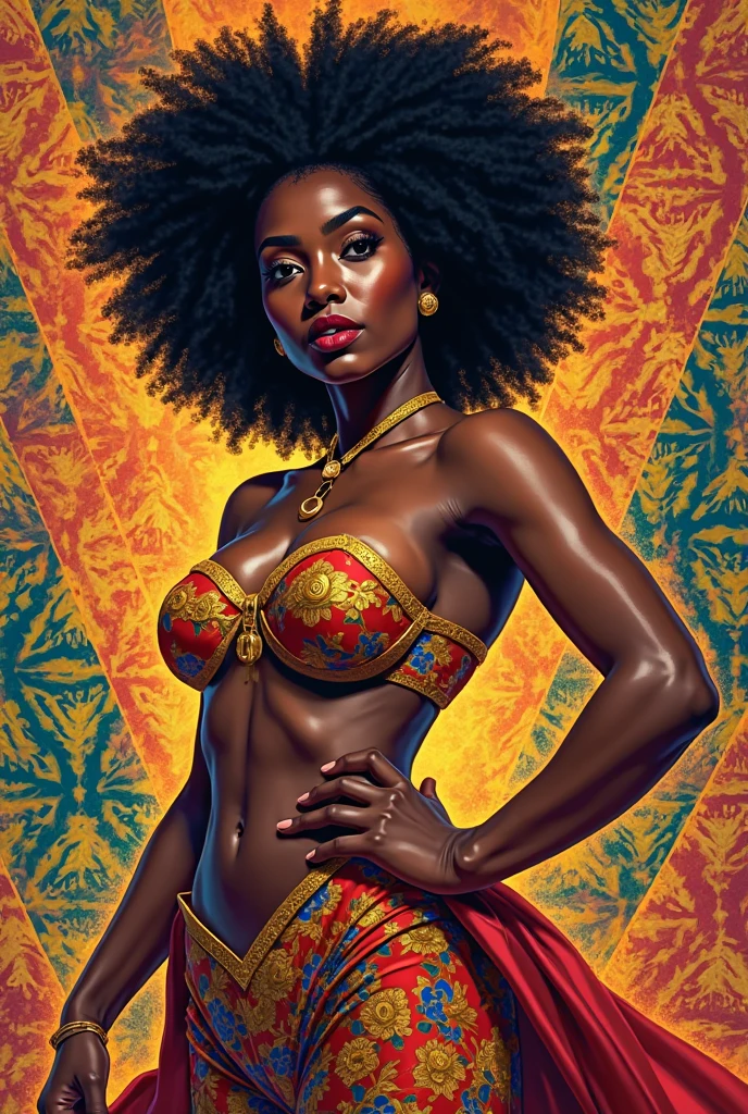 Painting of a woman with a turban on her head, retrato impressionante, beautiful portrait, mulher africana, obras de arte impressionantes, beautiful artwork, arte linda, arte bonita, mulher linda, retrato muito bonito, pintura de personagem bonita, lindo retrato, retrato bonito expressivo, arte deslumbrante, retrato bonito de uma mulher, Directed by: Chinwe Chukwuogo-Roy, Aquarela intensa