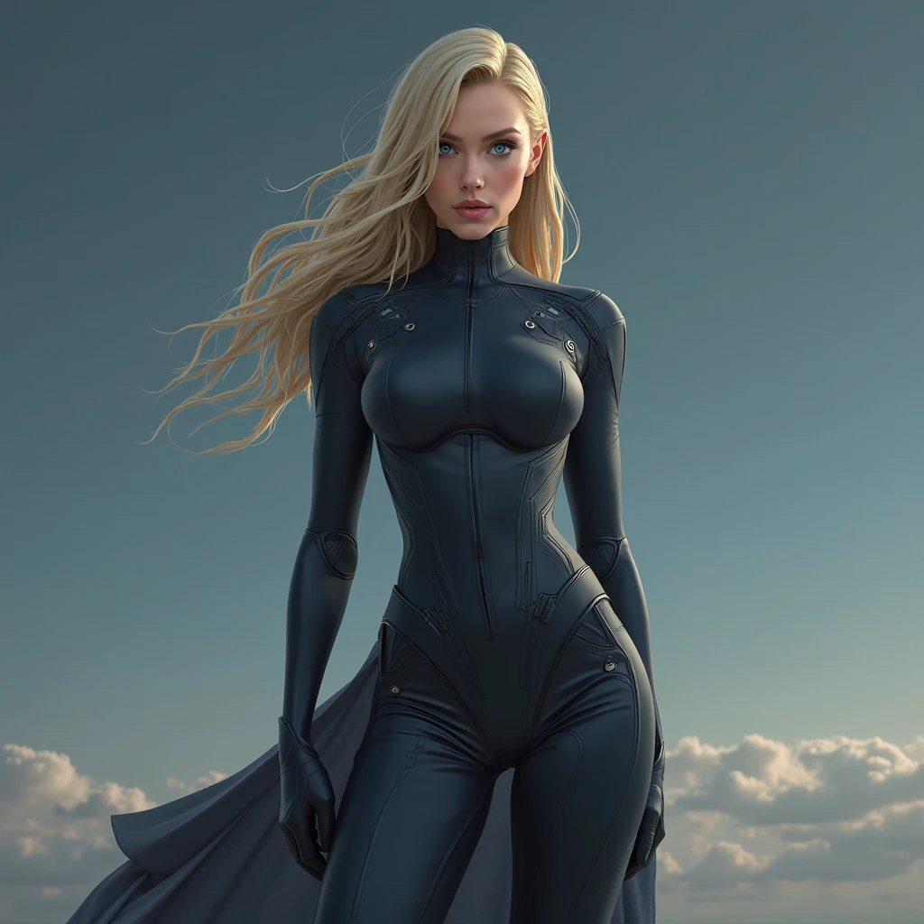 masterpiece, best quality, agrias, grey sweater, black leotard, twirl, spin, blonde hair, superhero, boots, tornado, whirlwind, solo, bare legs, whirl, wind effects, spinning into a tornado, fast spin, stand, time travel, travelling through time, highleg, perfect hands, perfect fingers, highleg leotard, powering up, tornado swirls