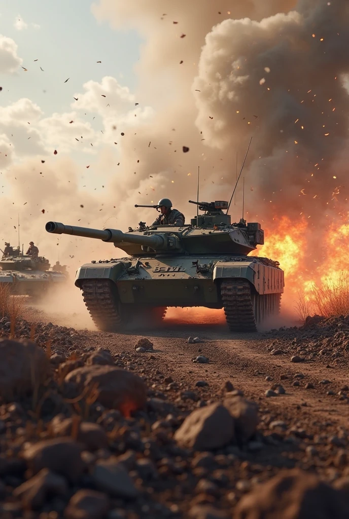 Sudenly enemy BTR shooting the Tank!
