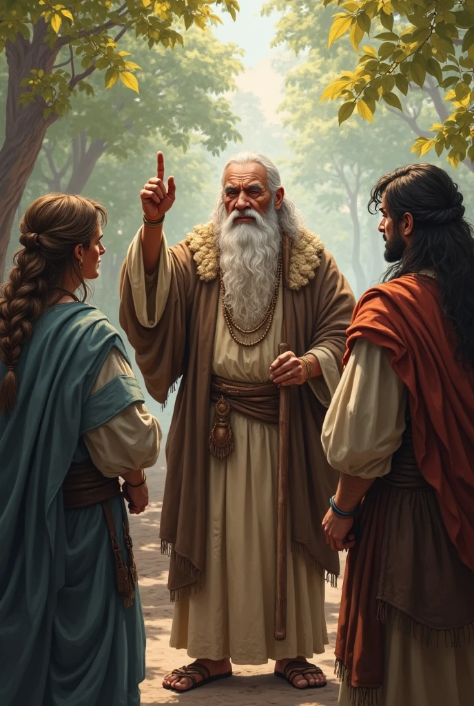 Old Slavic magician, druid, ((very long beard to the knees)), ((ancient slavic folk clothing)), Nicholas Roerich, Russian fairy tale, fantasy
