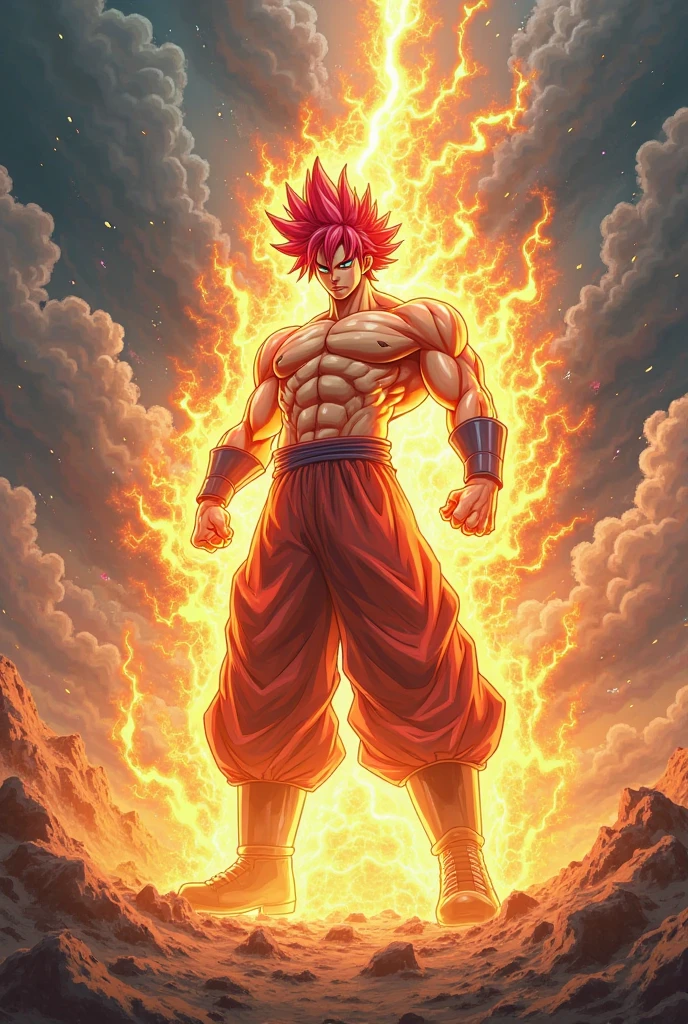 Ssj god transformation, dragon ball, 3d , 4k.