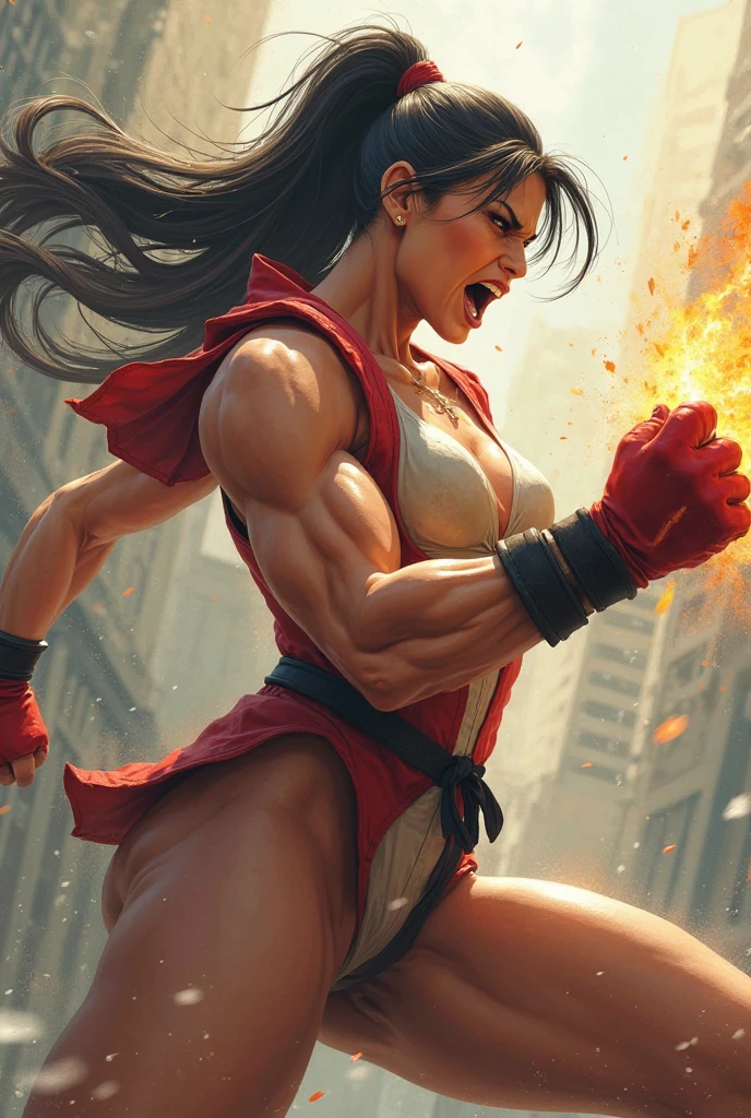 Superwoman, wounded and bleeding, fighting stance, whole body, thin legs, bleeding --auto --s2