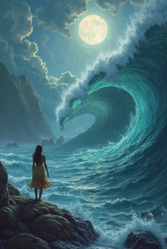 highres, 8k, absurdres, realistic, (facing viewer:1.5), lens flare, god_rays,
1girl, black hair, sexy legging, laced crop top,
(Sea_Split:1.55), sea split, waves, water, ocean,
<lora:Part_Sea-000025:0.55>