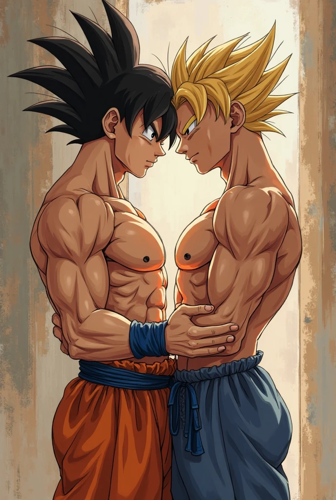 Trunks and goten kissing naked 