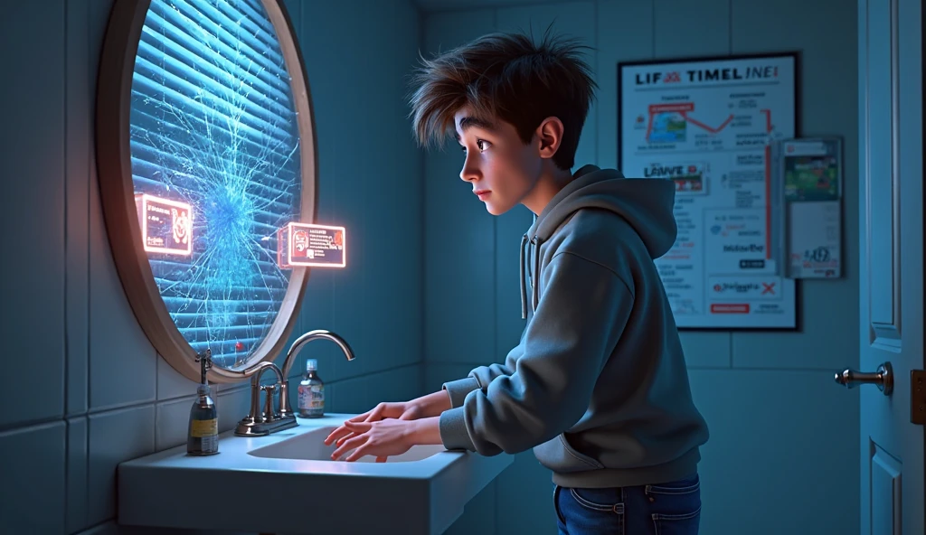A corner of the lab with a green glowing space crack that just appeared, smaller but similar in city. Giant but smaller spiders are crawling out of the crack.Minion Kevin in scientist suit turns around with a look of horror, hand still holding a laboratory instrument. Minion