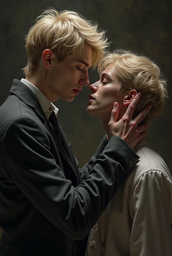 Ronald Weasley kissing Draco Malfoy