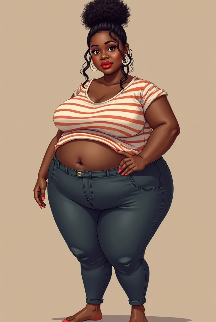 Chubby black woman