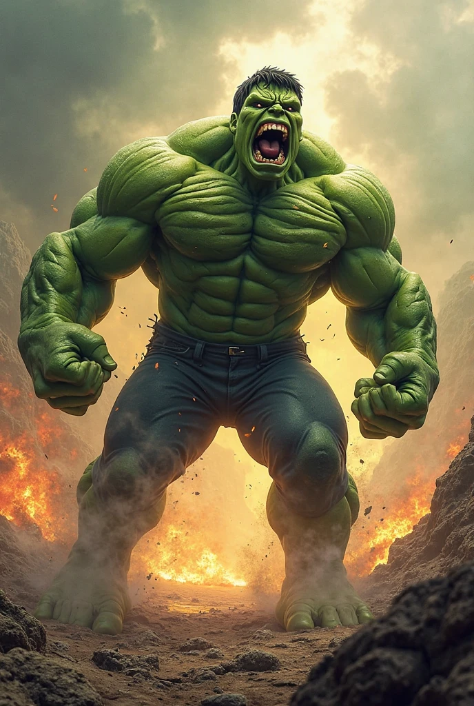 hulk screaming in a bathroom