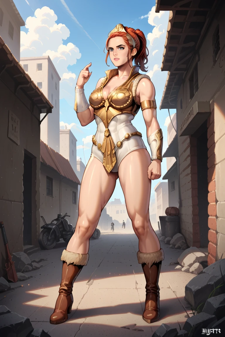 8k ((short body:1.5))((full body view))((view from below:1.5)),(large eyes:1.3), (long hair:1.4), defined cheekbones, (((female dwarf:1.5))), ((the pit style:1.4))((medieval armor:1.6)) ((rusty shoulder armor:1.4))detailed face:1.5), pale skin,(puffy lips:1.5) (pale skin:1.6) ((sexy pose)),((gigantic breasts:1.5)), )highly detailed, majestic, digital photography, art by artgerm and ruan jia and greg rutkowski, ((blonde:1.2)), (masterpiece),((wide shoulders:1.5)) sidelighting, intricate details, (((black and brown color palette))), short height, ((black legs:1.4))((black torso:1.4))((slendered abs:1.2))