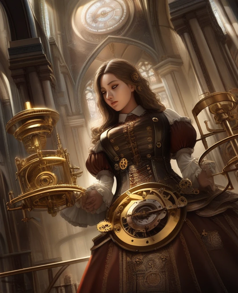 Rembrandt-inspired concept art、Beautiful AI robot woman